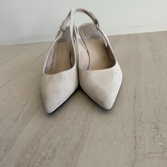 Jeffrey Campbell Pointed Toe Elegant Slingback Pumps Suede Leather Size 8.5 - Picture 3 of 7